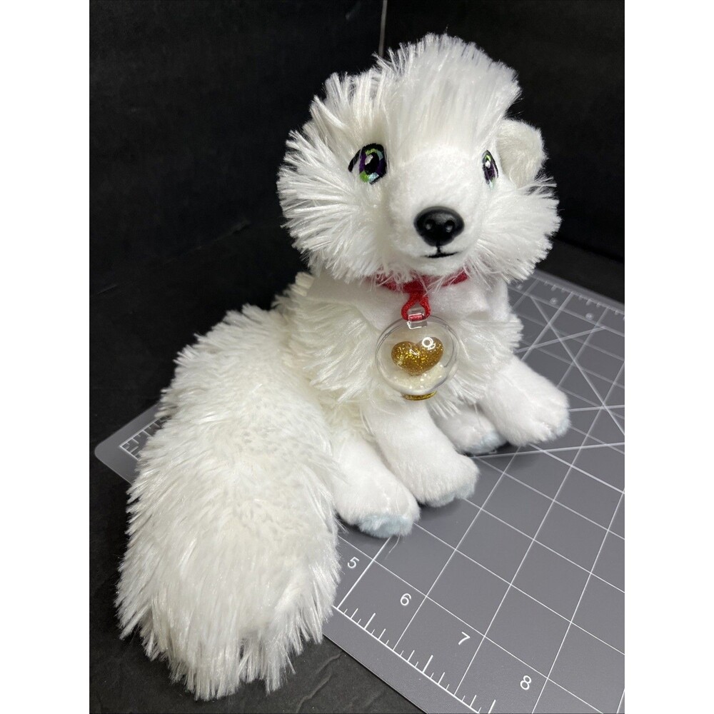 Elf on the Shelf Elfs Pet White Arctic Fox Charm Necklace 7” Plush Holiday Toy